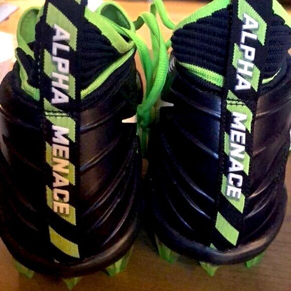NIKE ALPHA MENACE PRO GREEN/NAVY CLEATS 15 NEW - Picture 9 of 9